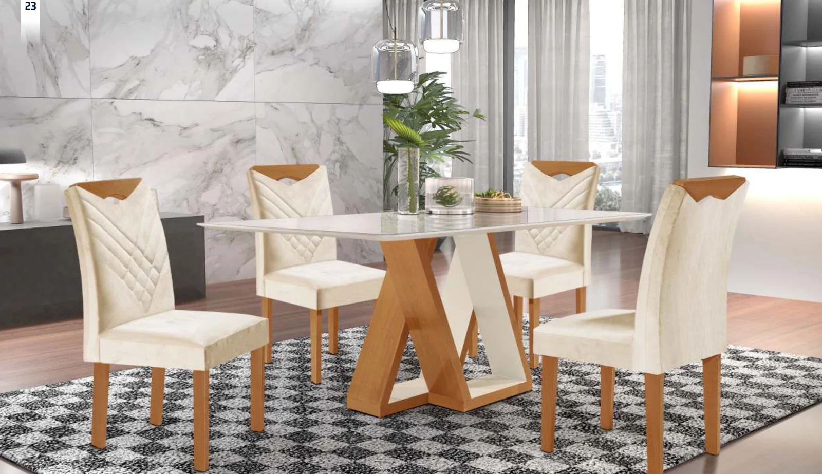 Sala de jantar Belle · 1,20 × 0,90 m / Oxford