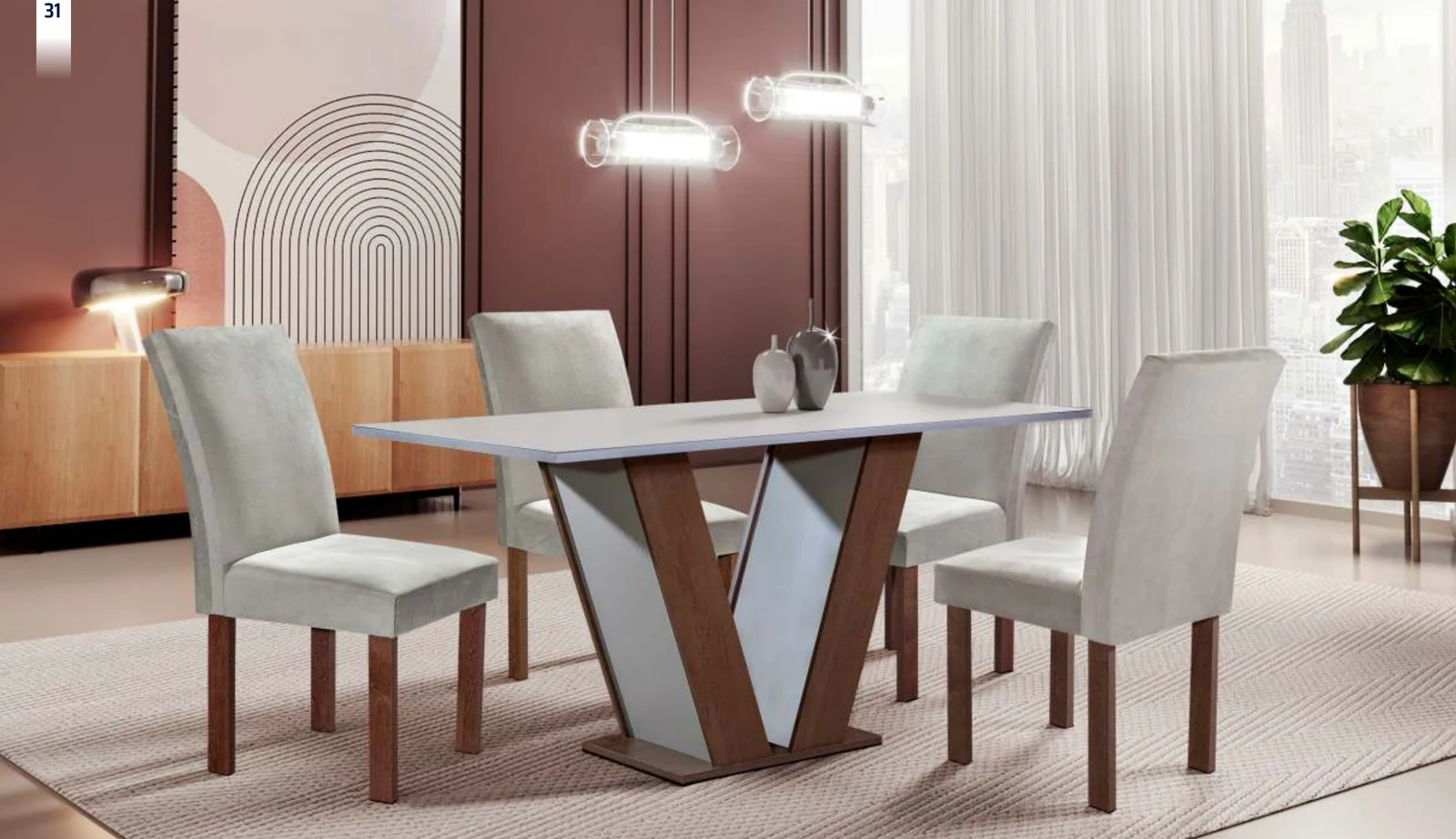 Sala de jantar Qatar · 1,20 × 0,80 m / Napole