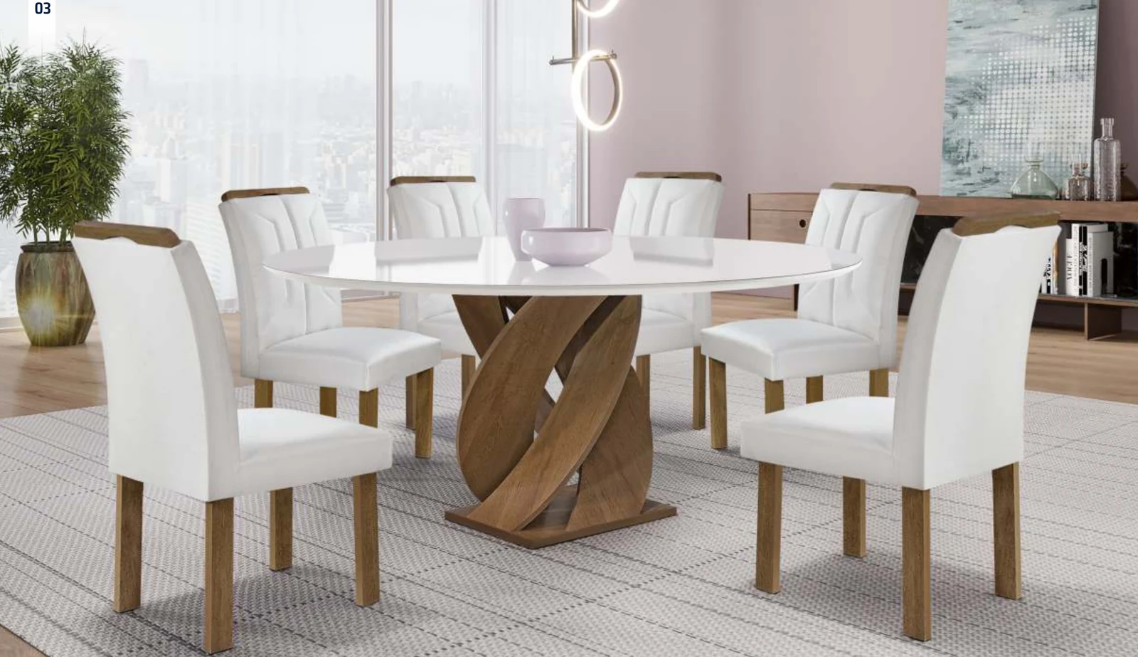 Sala de jantar Salvador · 1,20 × 1,20 m / Dallas
