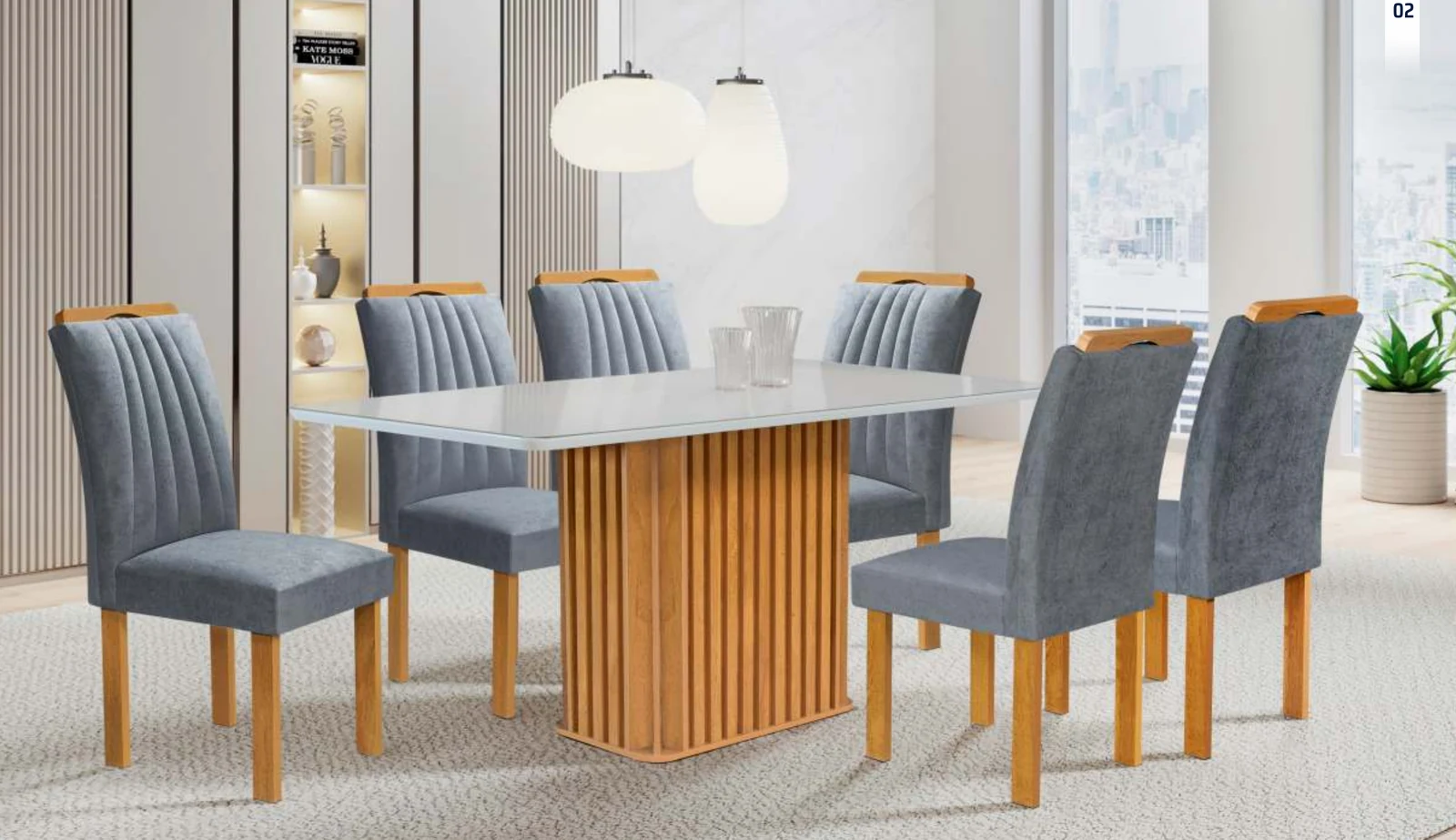 Sala de jantar Chicago · 1,70 × 0,90 m / Dubai